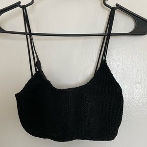 ASOS crinkle bikini crop top